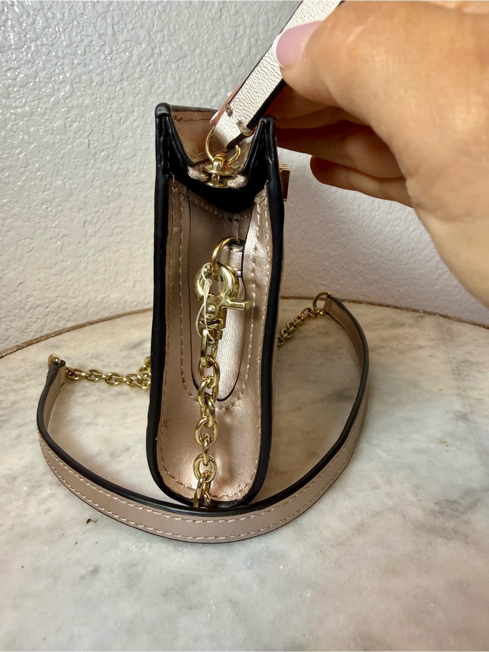 Zac Posen Metallic Champagne Gold Clutch with Gold Hardware - Picture 6 of 8